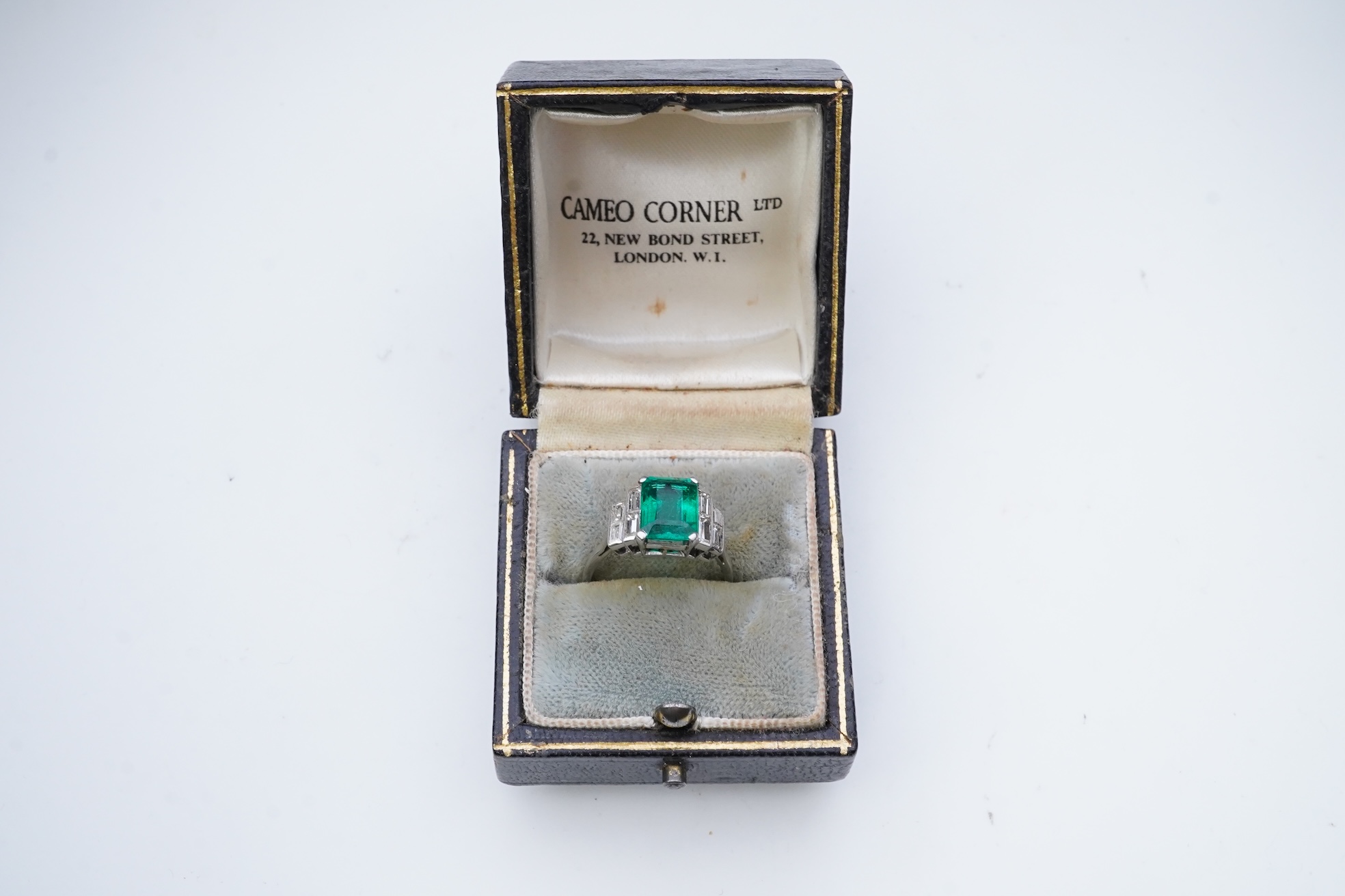 A fine Art Deco emerald and diamond ring, circa 1930